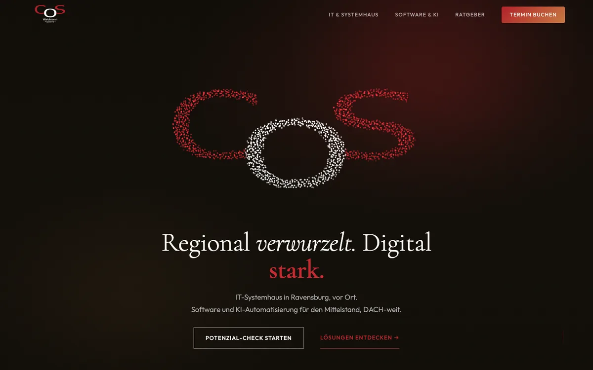 Startseite von waidmann.de nach dem Relaunch 2026